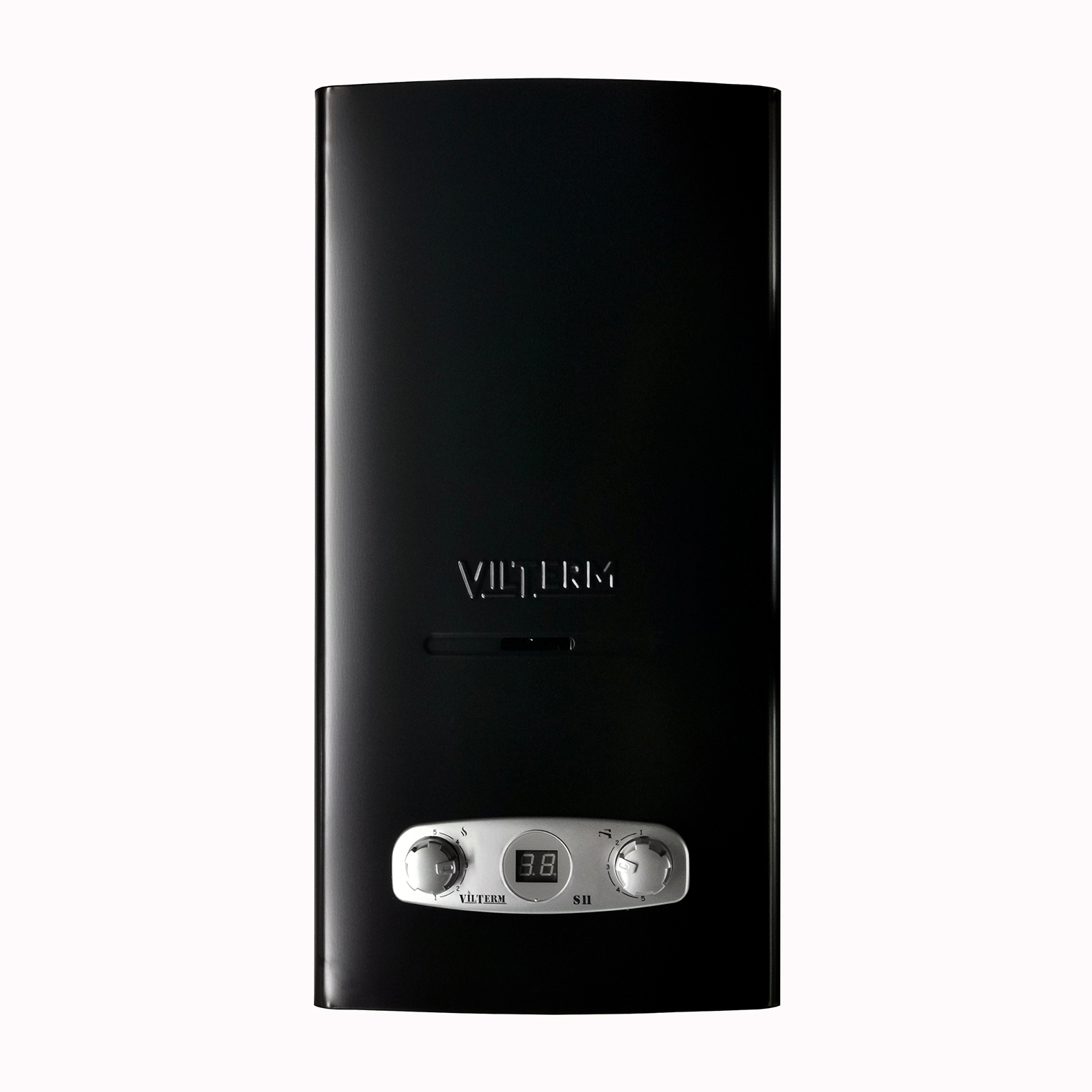 Аппарат водонагревательный проточный газовый бытовой "VilTerm S 11" (черная, природный газ 1,3)