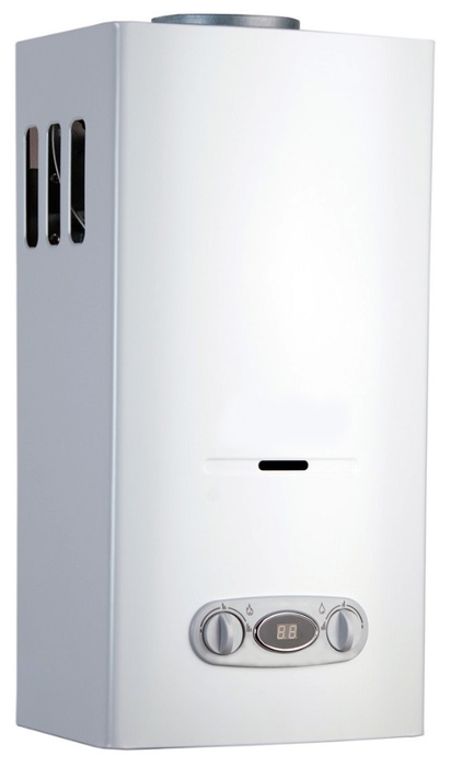 Аппарат водонагревательный проточный газовый бытовой "VilTerm S 10"(серебро, природный газ 1,3)
