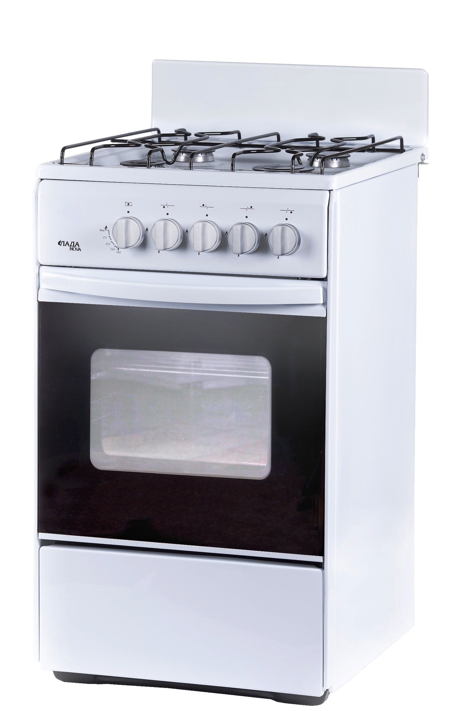 Газ.плита Лада Nova RG24039W(Flama RG24011 (газ-контроль дух,мет.щит,хоз.отсек,)(АРТ428)