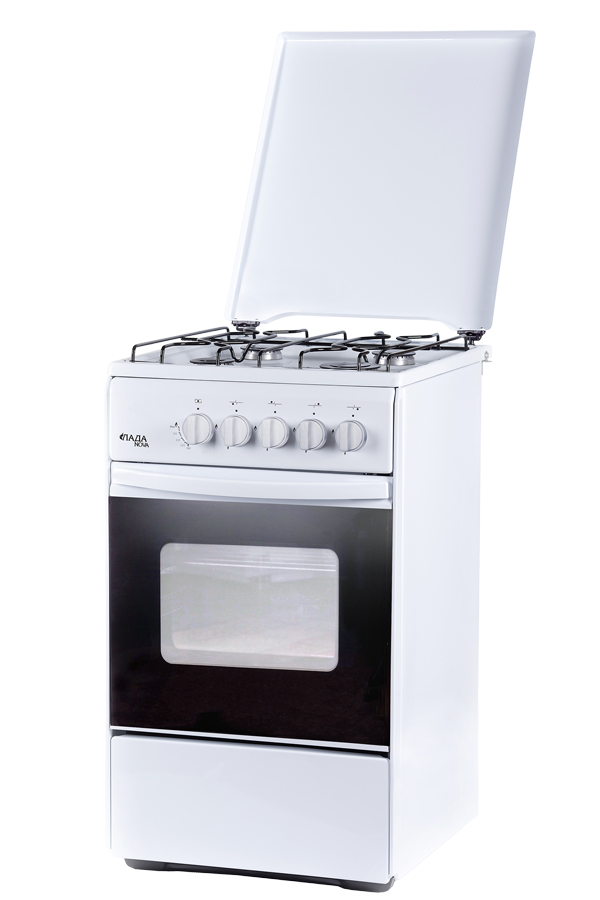 Газ.плита Лада Nova RG24044W (Flama RG2401 (еврогорелки,газ-конт.дух.,хоз.отсек,мет.крышка)(АРТ426)